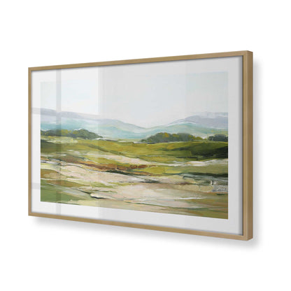 [Color:Brushed Gold], Picture of art in a Brushed Gold frame at an angle