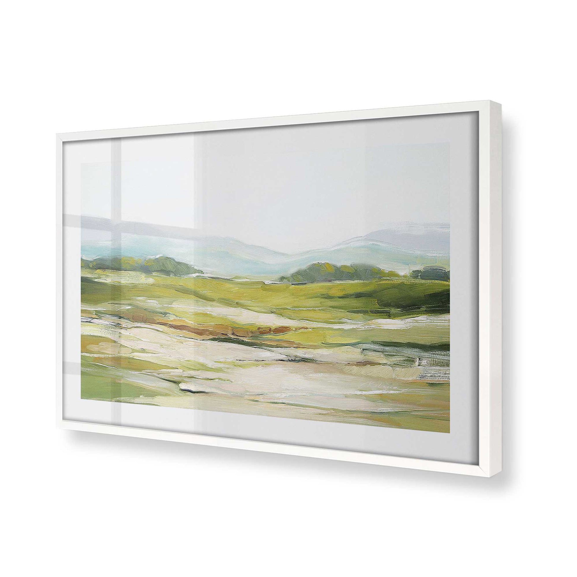 [Color:Opaque White], Picture of art in a Opaque White frame at an angle