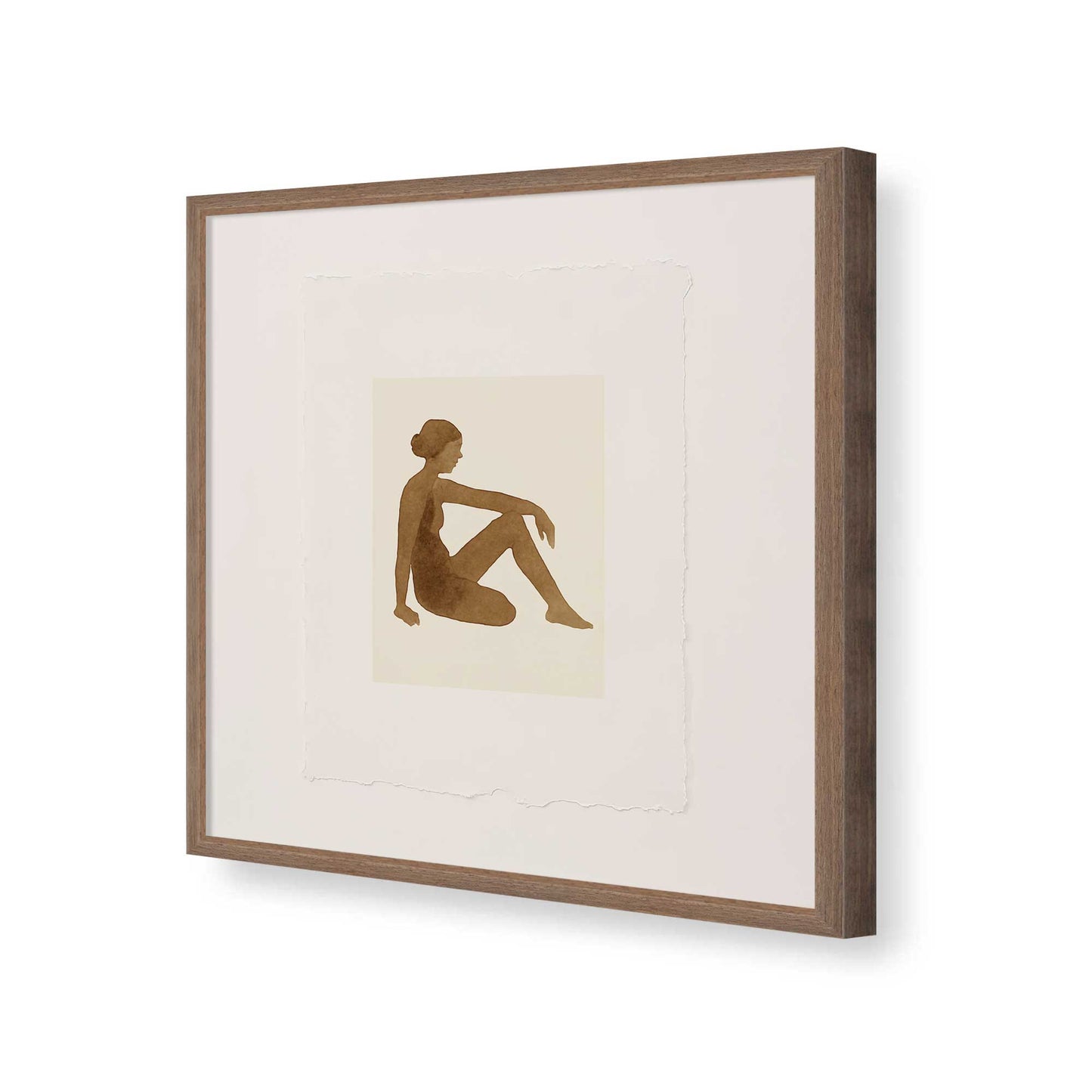[Color:Walnut], Picture of art in a Walnut frame of the corner