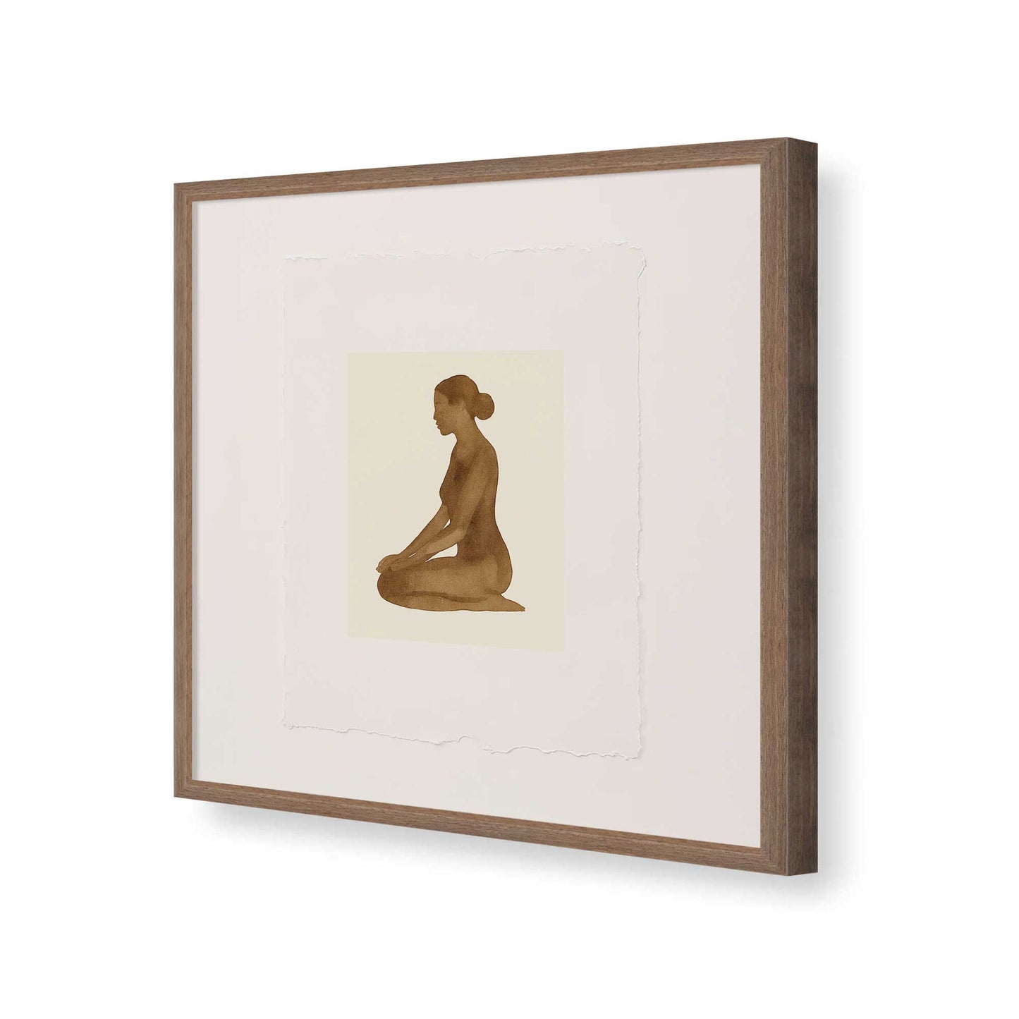 [Color:Walnut], Picture of art in a Walnut frame of the corner