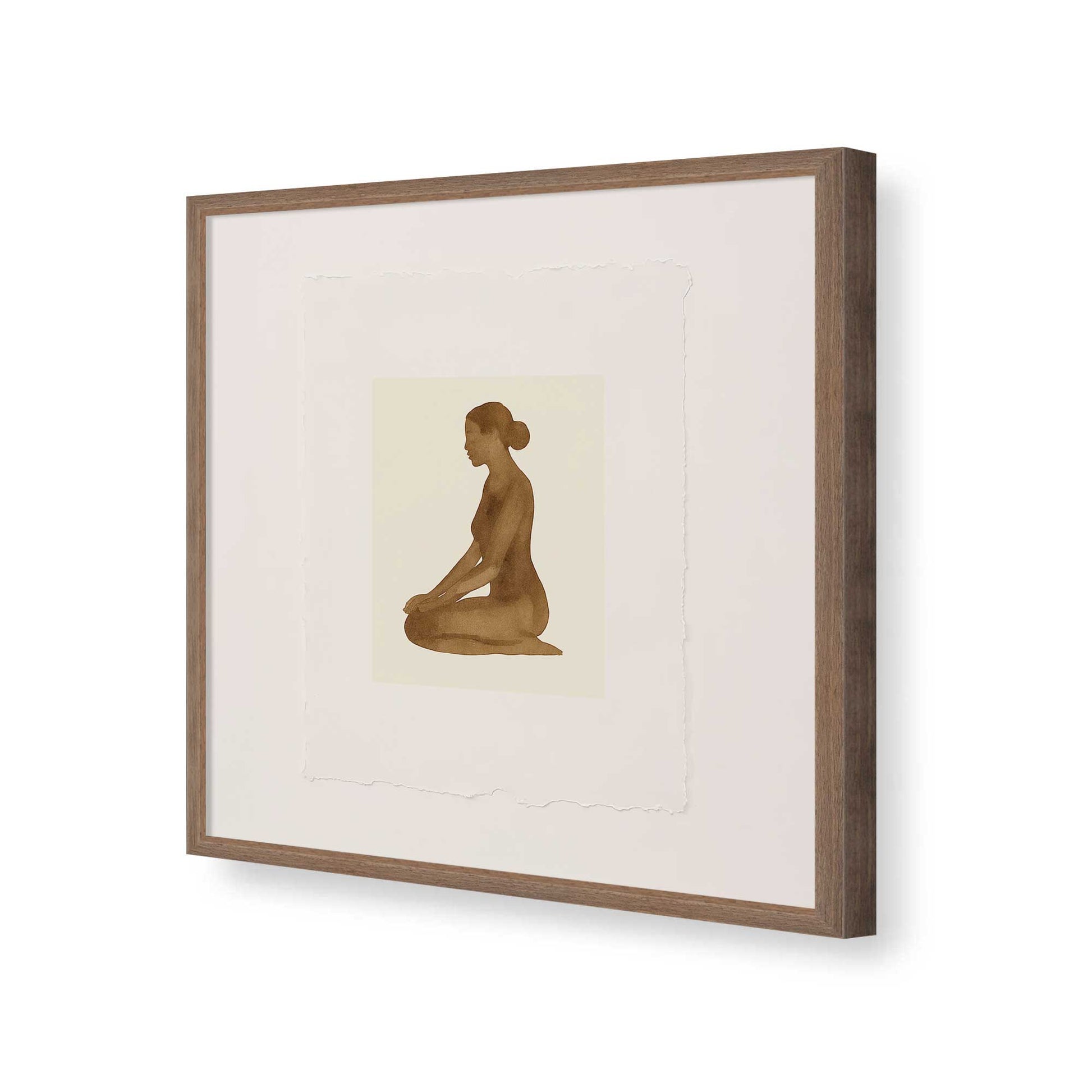 [Color:Walnut], Picture of art in a Walnut frame of the corner