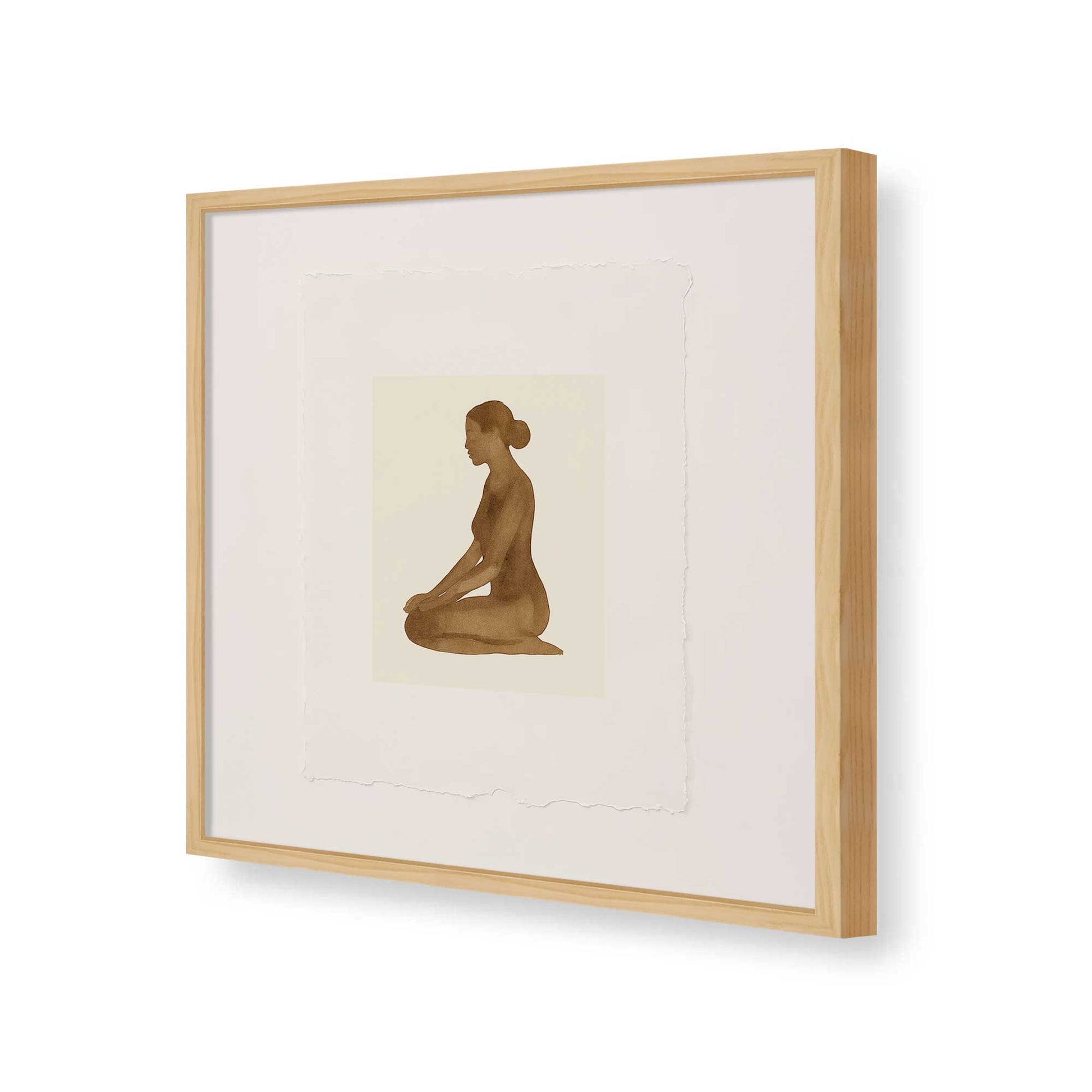 [Color:American Maple], Picture of art in a American Maple frame of the corner