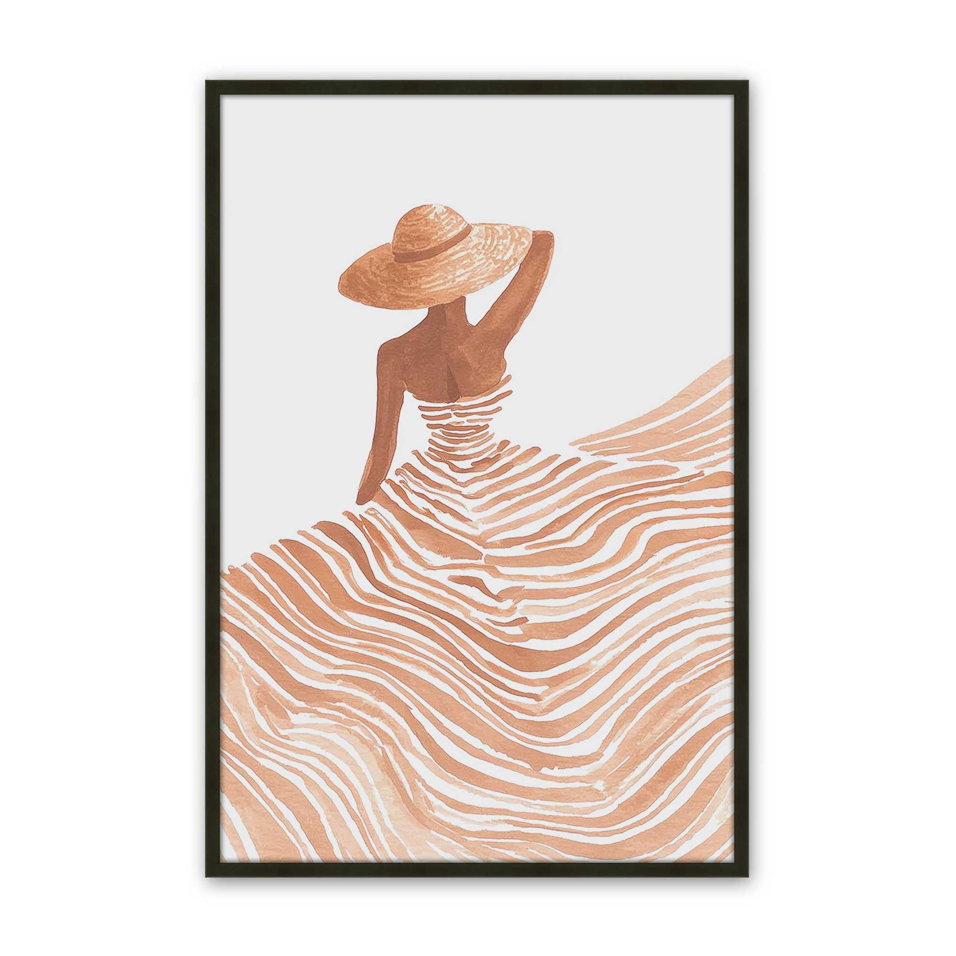 [Color:Satin Black], Picture of art in a Satin Black frame