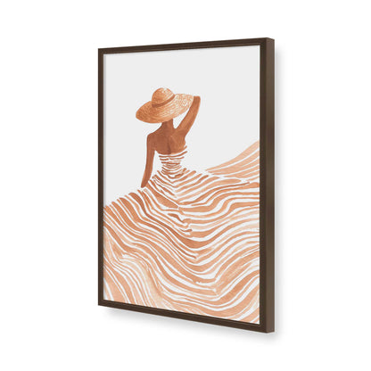 [Color:Brown], Picture of art in a Brown frame of the corner