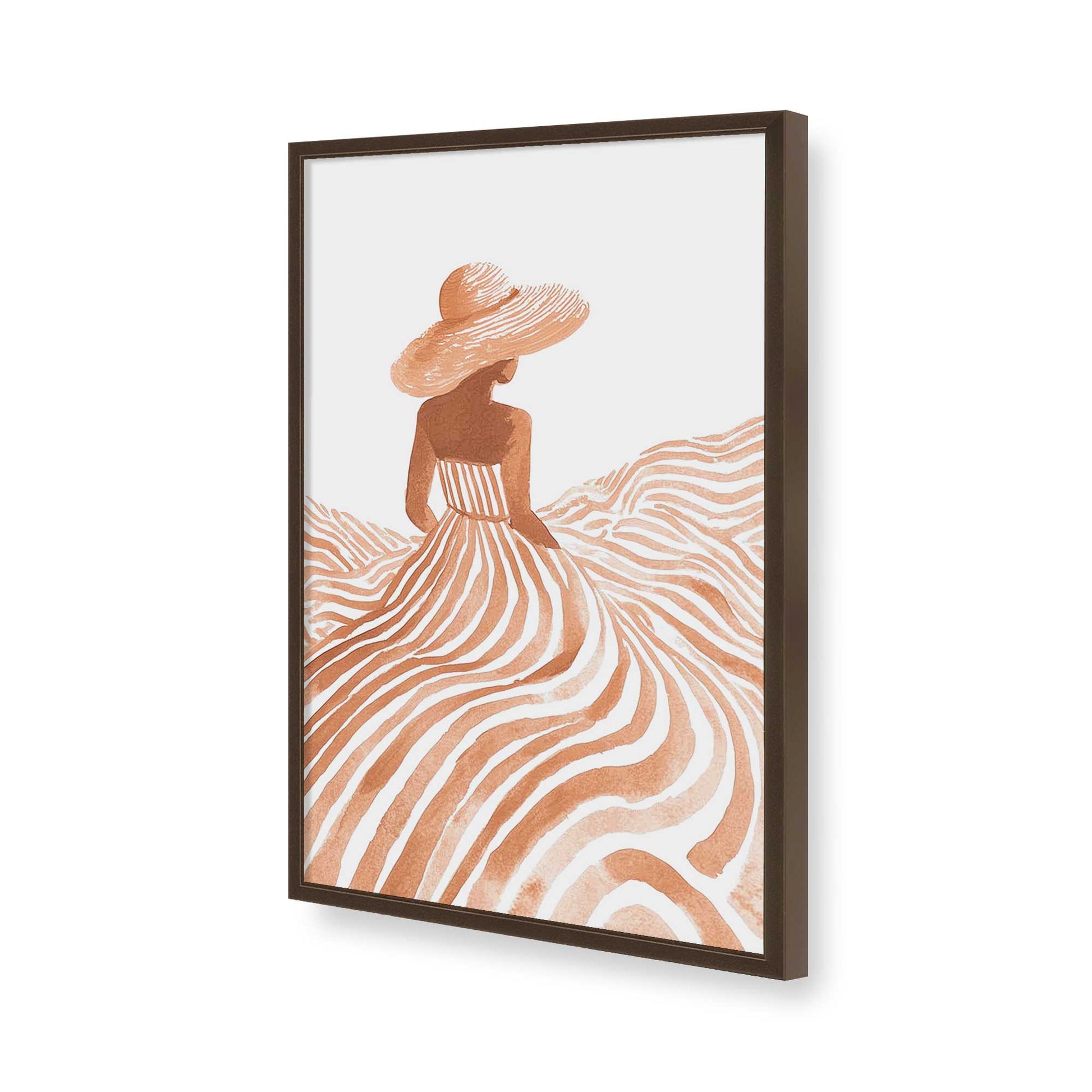 [Color:Brown], Picture of art in a Brown frame of the corner