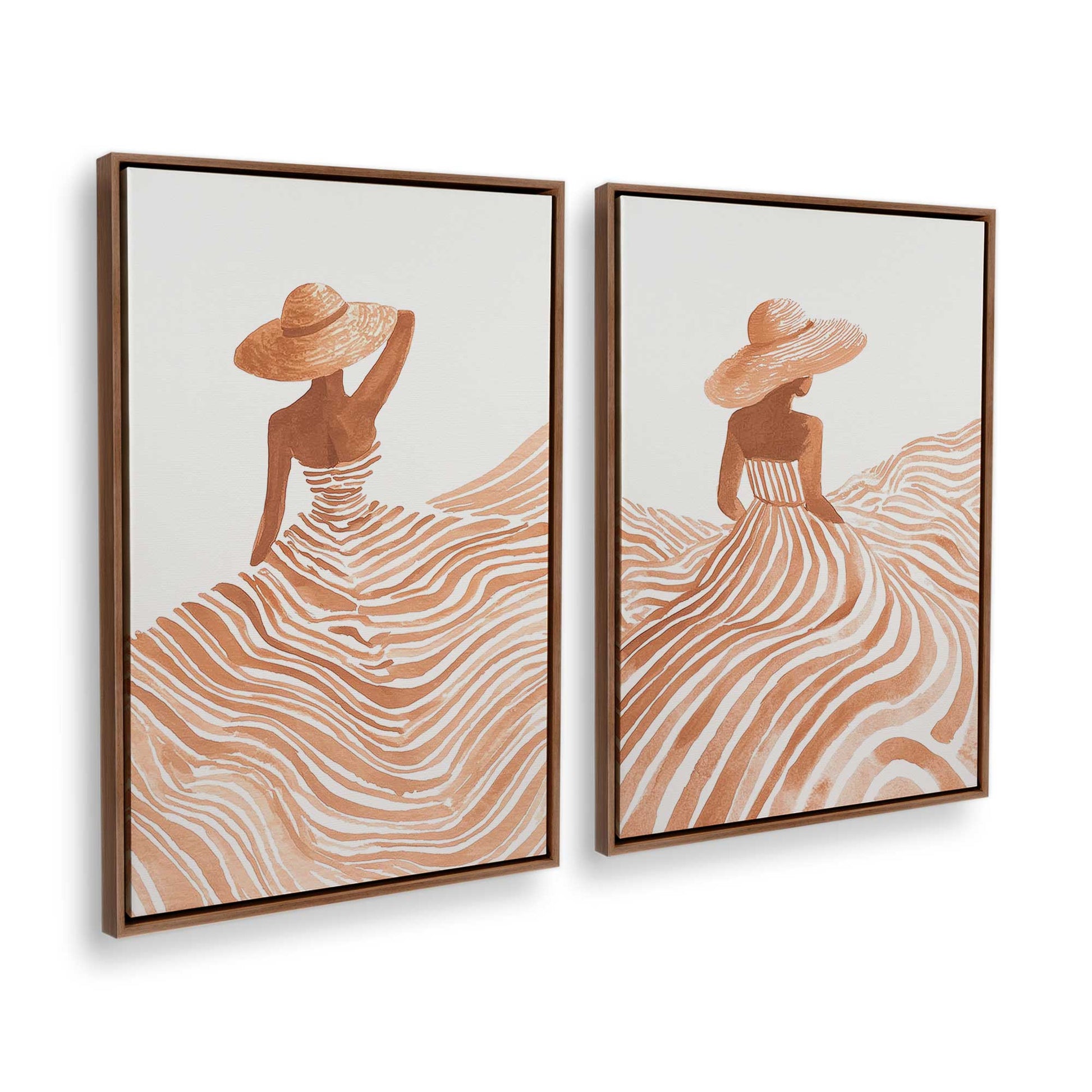 [Color:Walnut], Picture of art in a Walnut frame at an angle