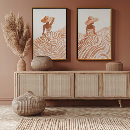 [Color:Satin Black], Picture of art in a Satin Black frame