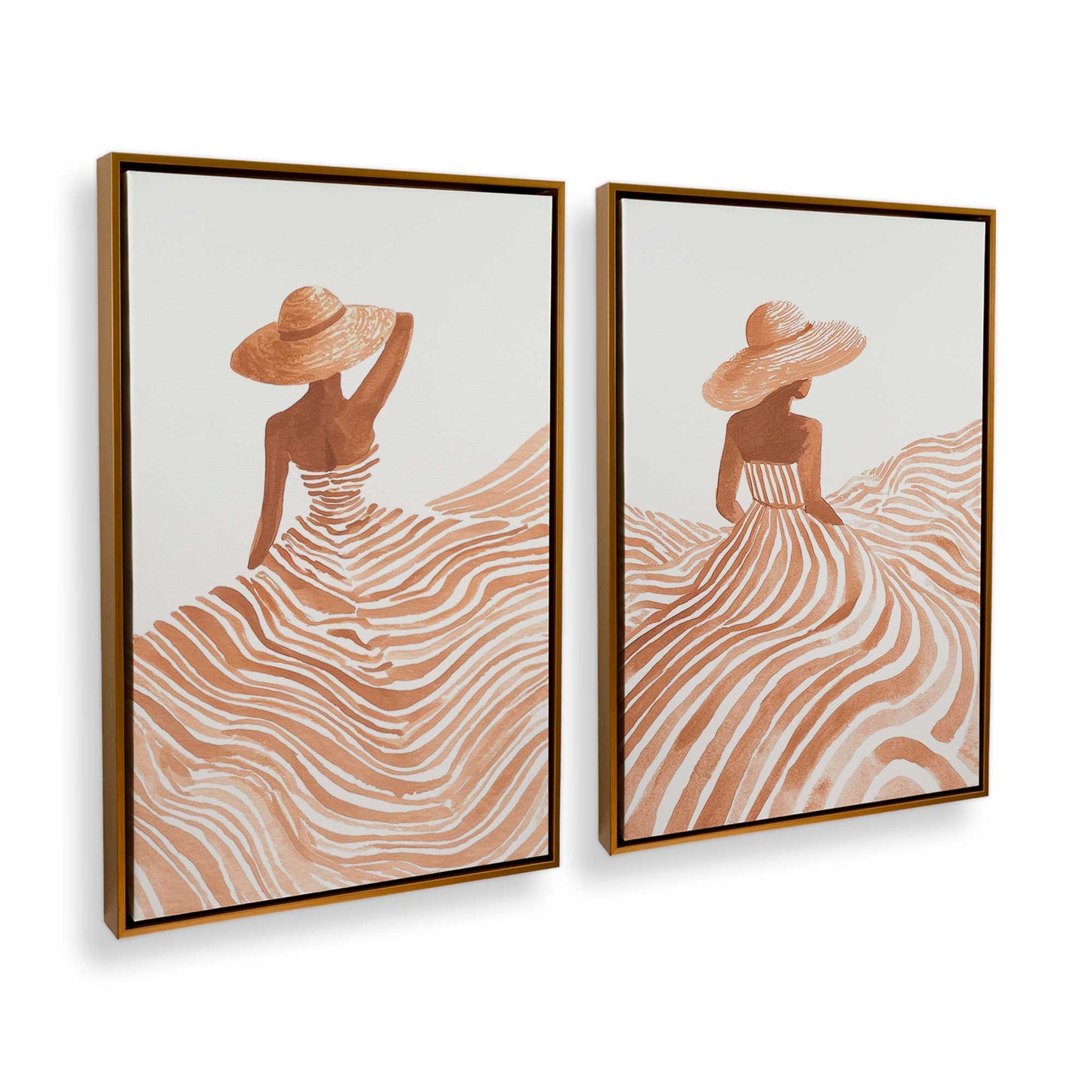[Color:Polished Gold], Picture of art in a Polished Gold frame at an angle