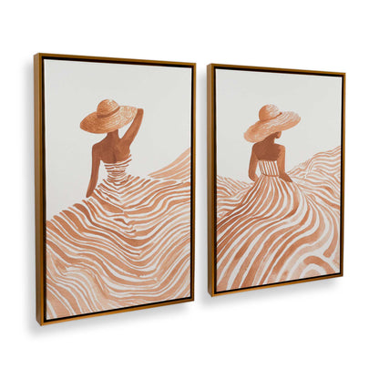[Color:Polished Gold], Picture of art in a Polished Gold frame at an angle