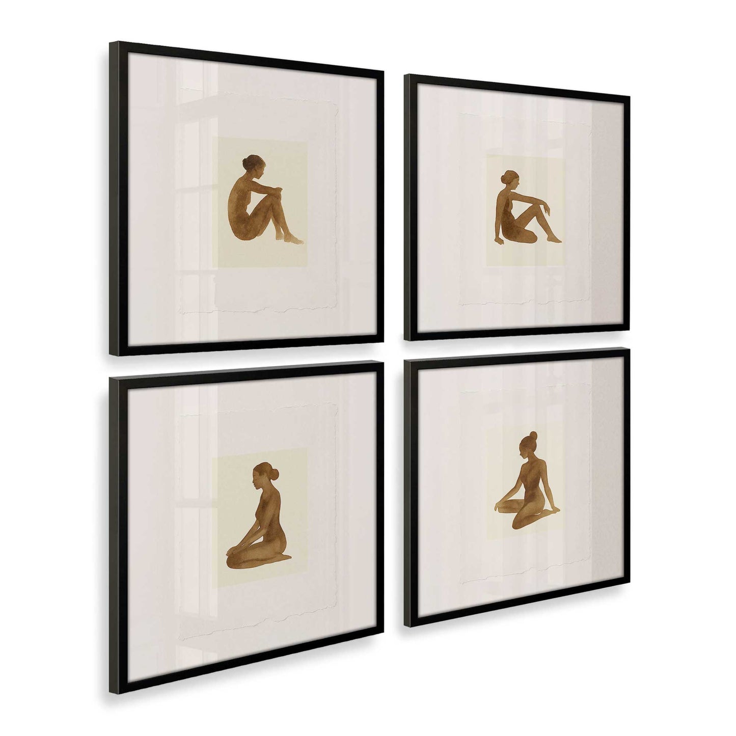 [Color:Satin Black], Picture of art in a Satin Black frame at an angle