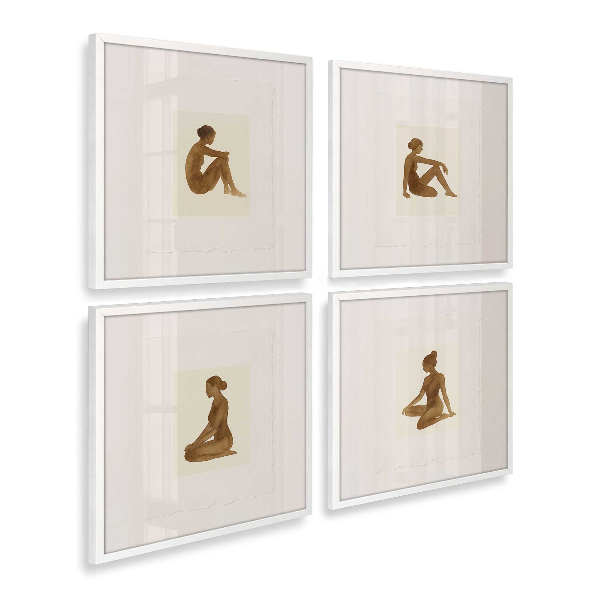 [Color:Opaque White], Picture of art in a Opaque White frame at an angle