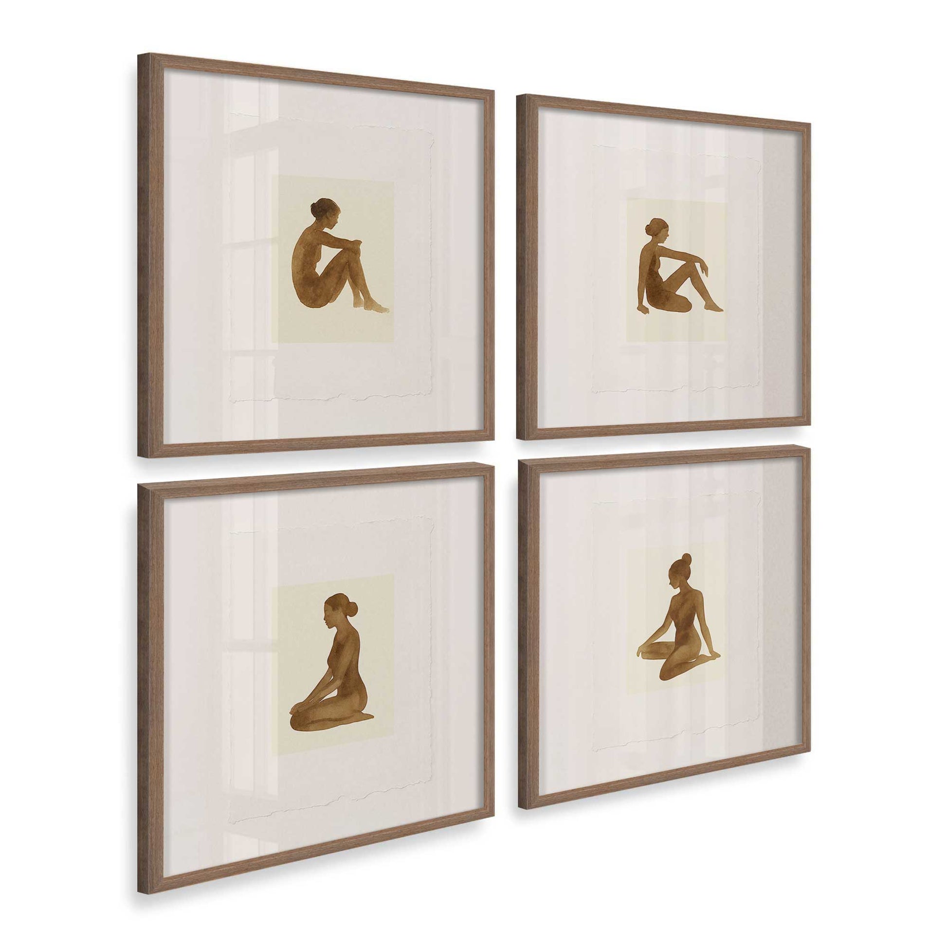 [Color:Walnut], Picture of art in a Walnut frame at an angle