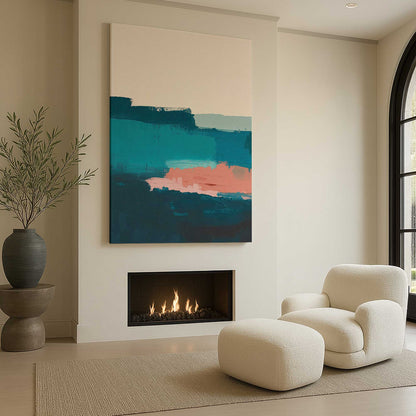 [Color:Stretched Canvas], Picture of art in a room