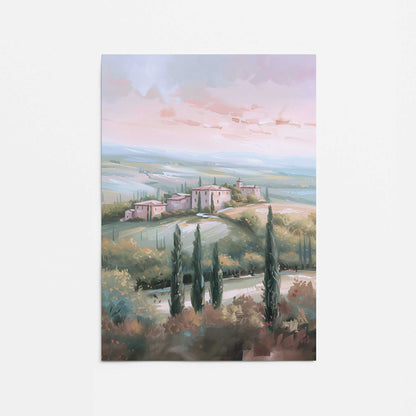 Dusk's Glow in Tuscany v1 Promotional Rolled Print