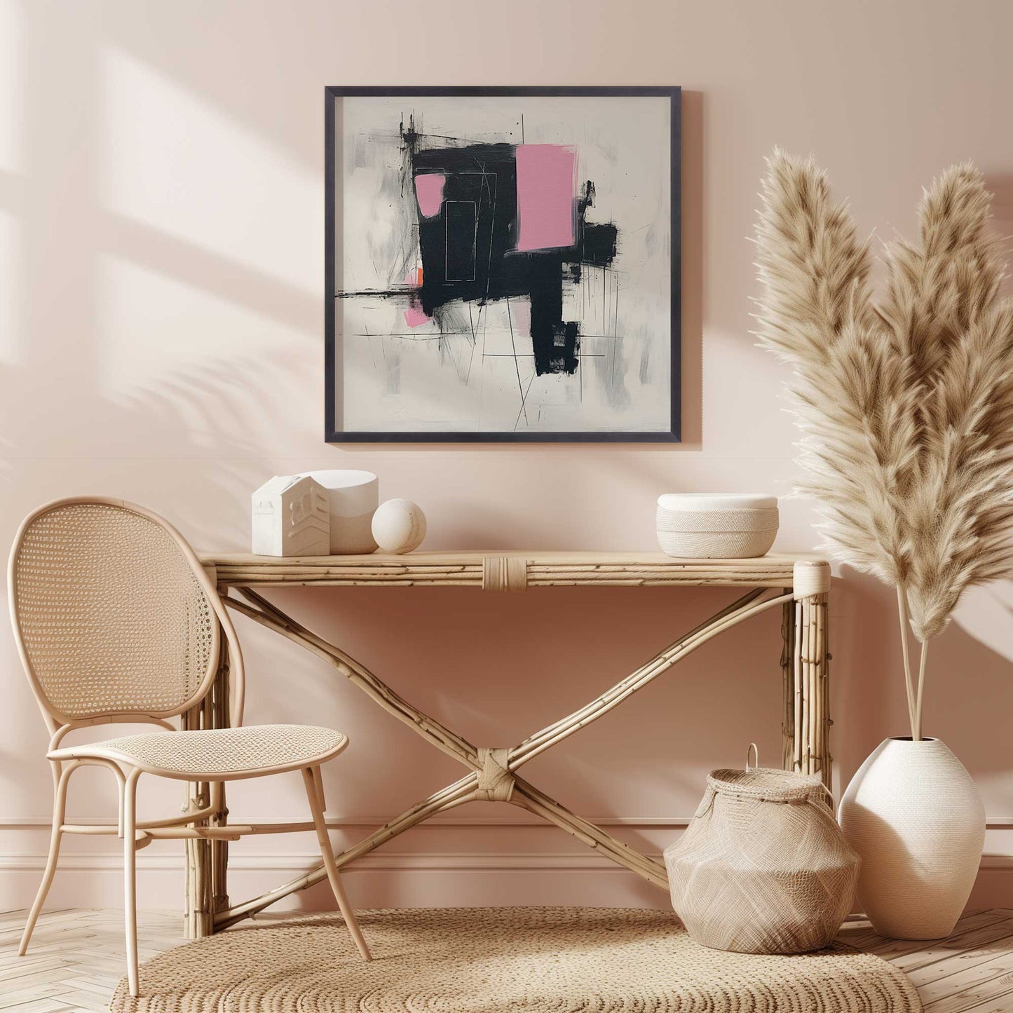 Graphite Pink Fusion v1 Print - Square