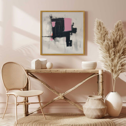 Graphite Pink Fusion v1 Print - Square