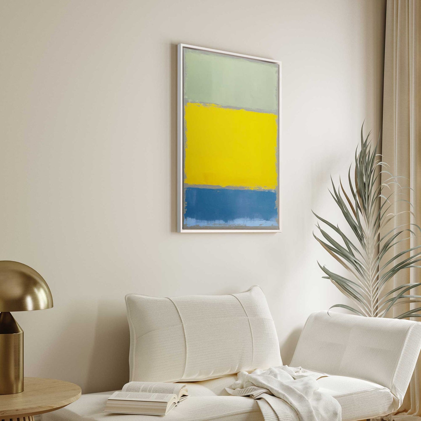 Grey Horizon Glow Print on Canvas