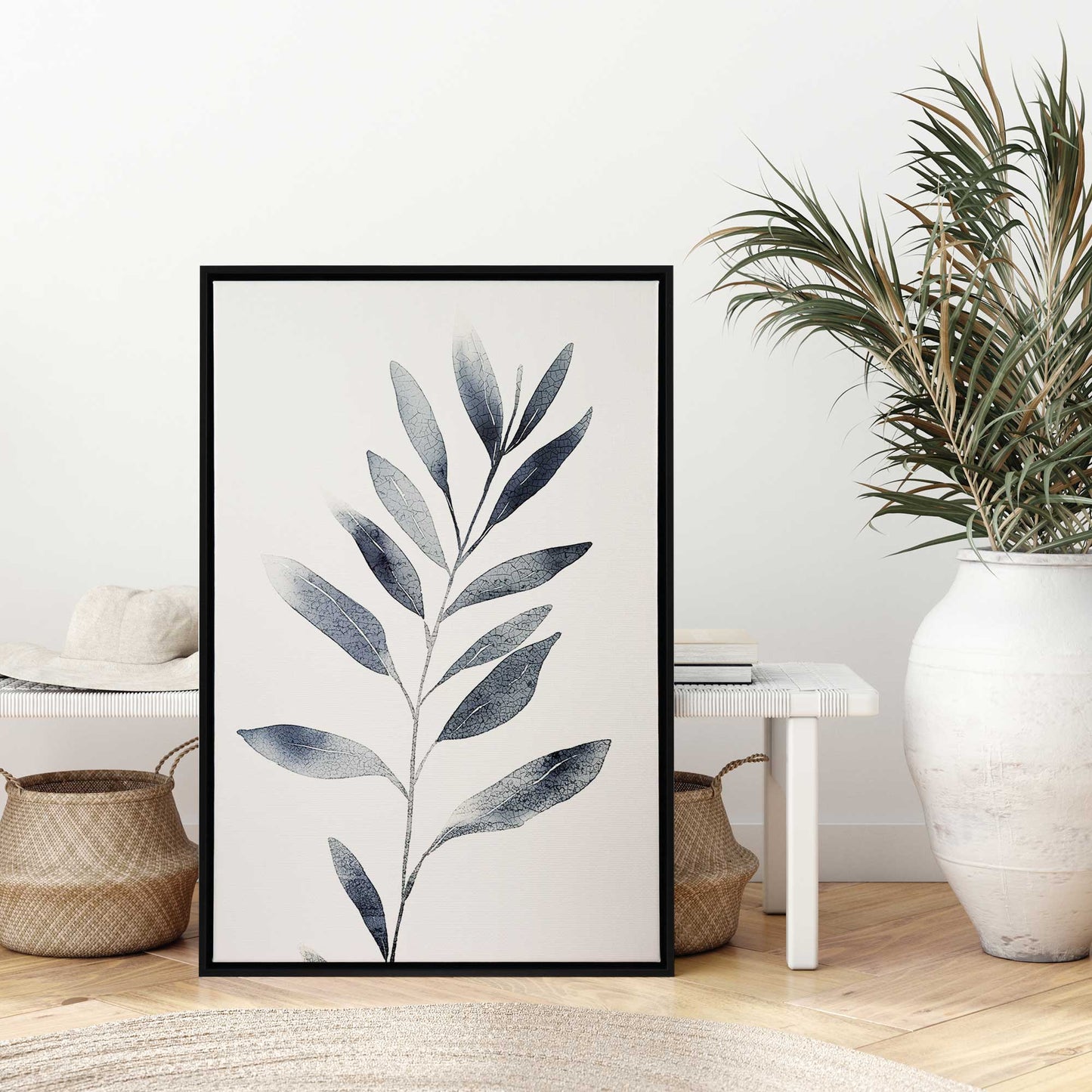 Monochrome Botanica v2 Print on Canvas