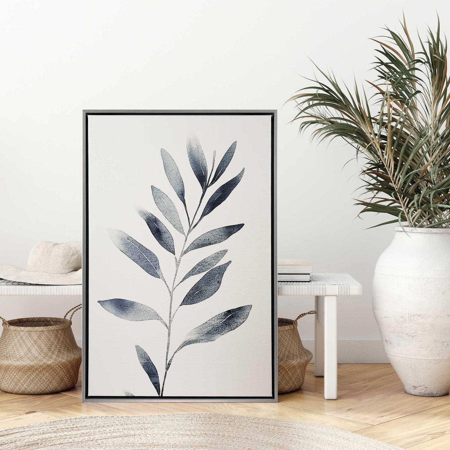 Monochrome Botanica v2 Print on Canvas
