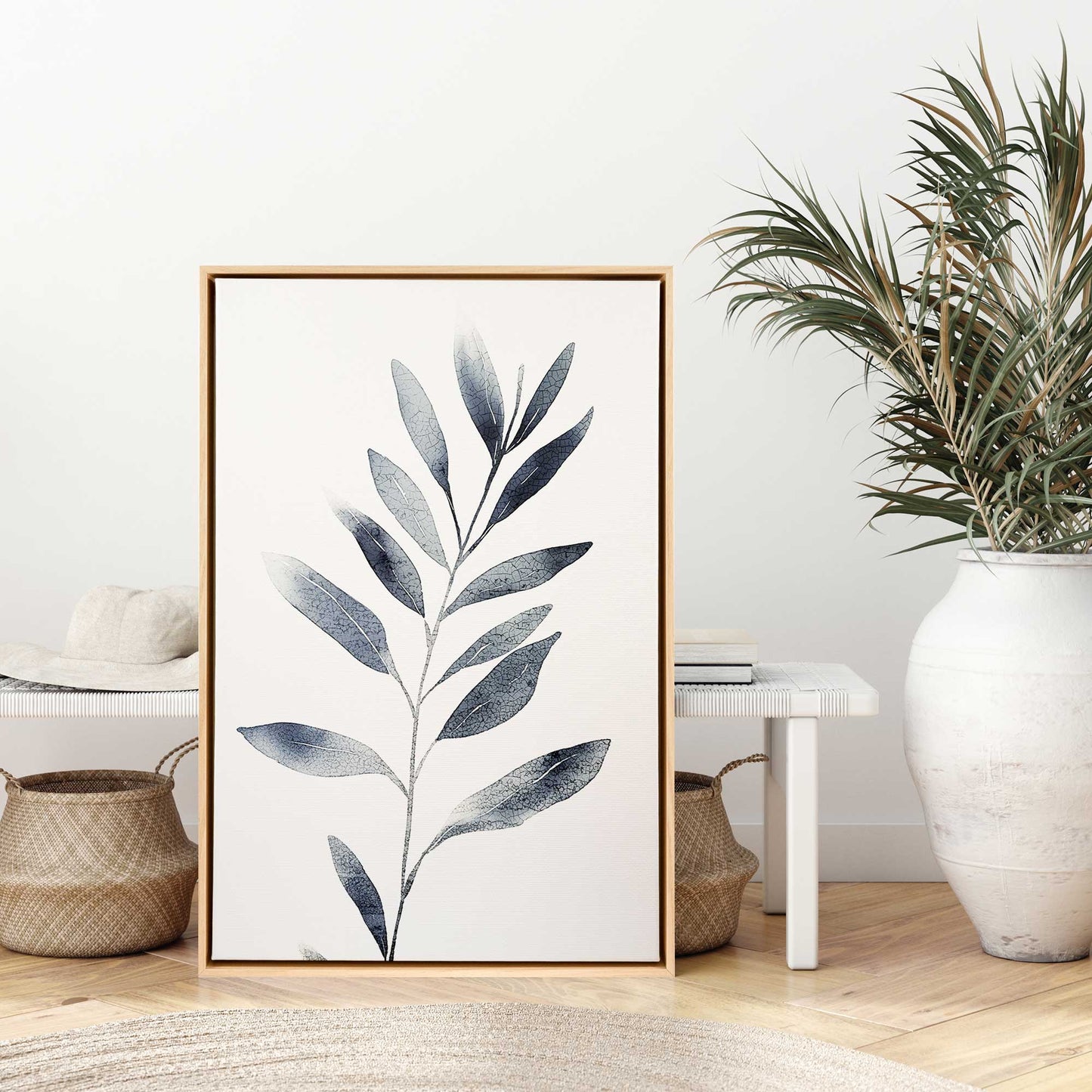 Monochrome Botanica v2 Print on Canvas