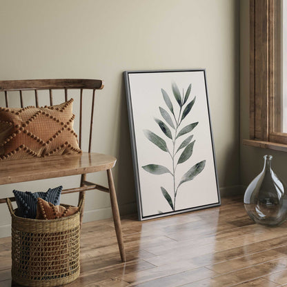 Monochrome Botanica v4 Print on Canvas