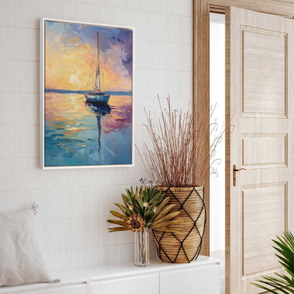 Sunset Sail v1 Print on Canvas