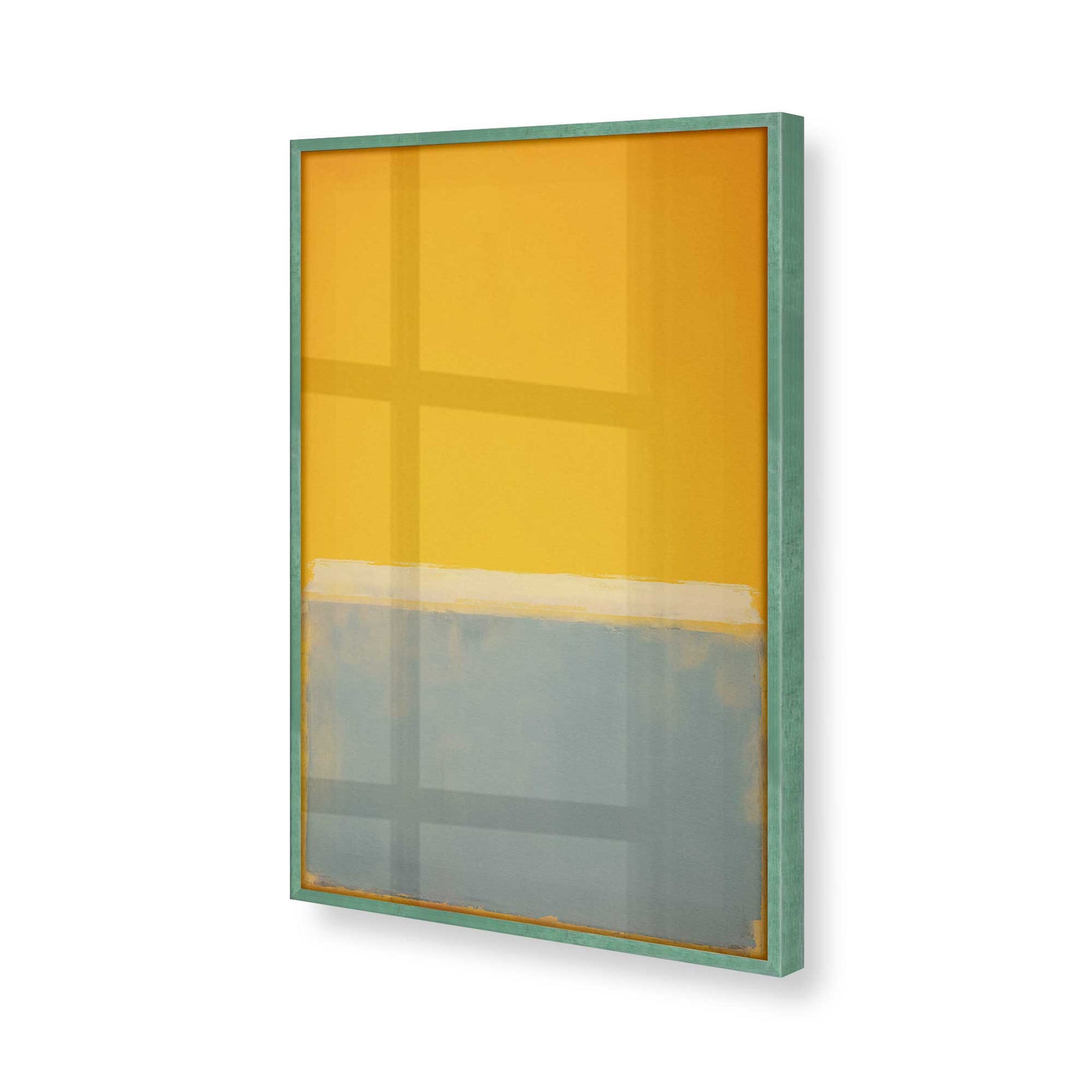 [Color:Lemon Grass], Picture of art in a Lemon Grass frame at an angle