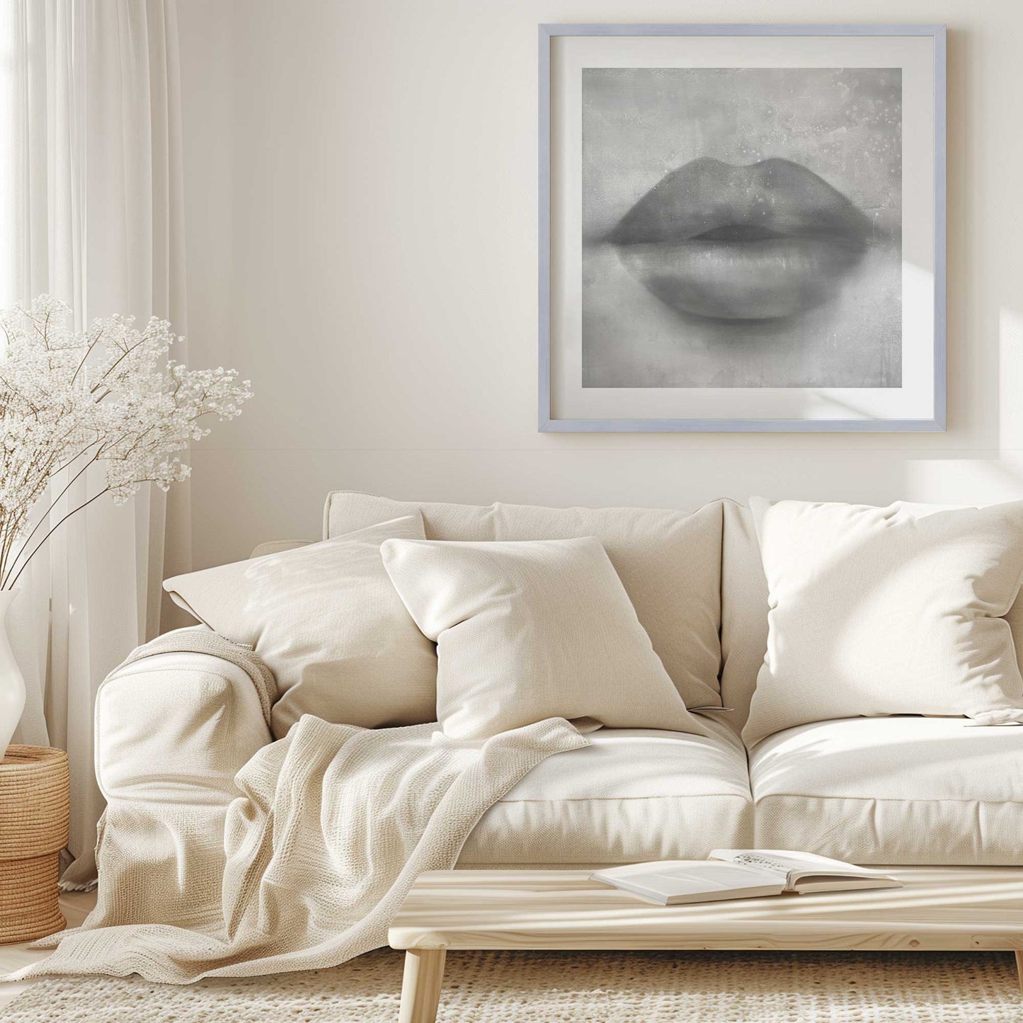 Whispered Kiss Black & White Print