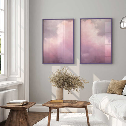 Pastel Skyline Set of 2 Print on Archival Matte Paper