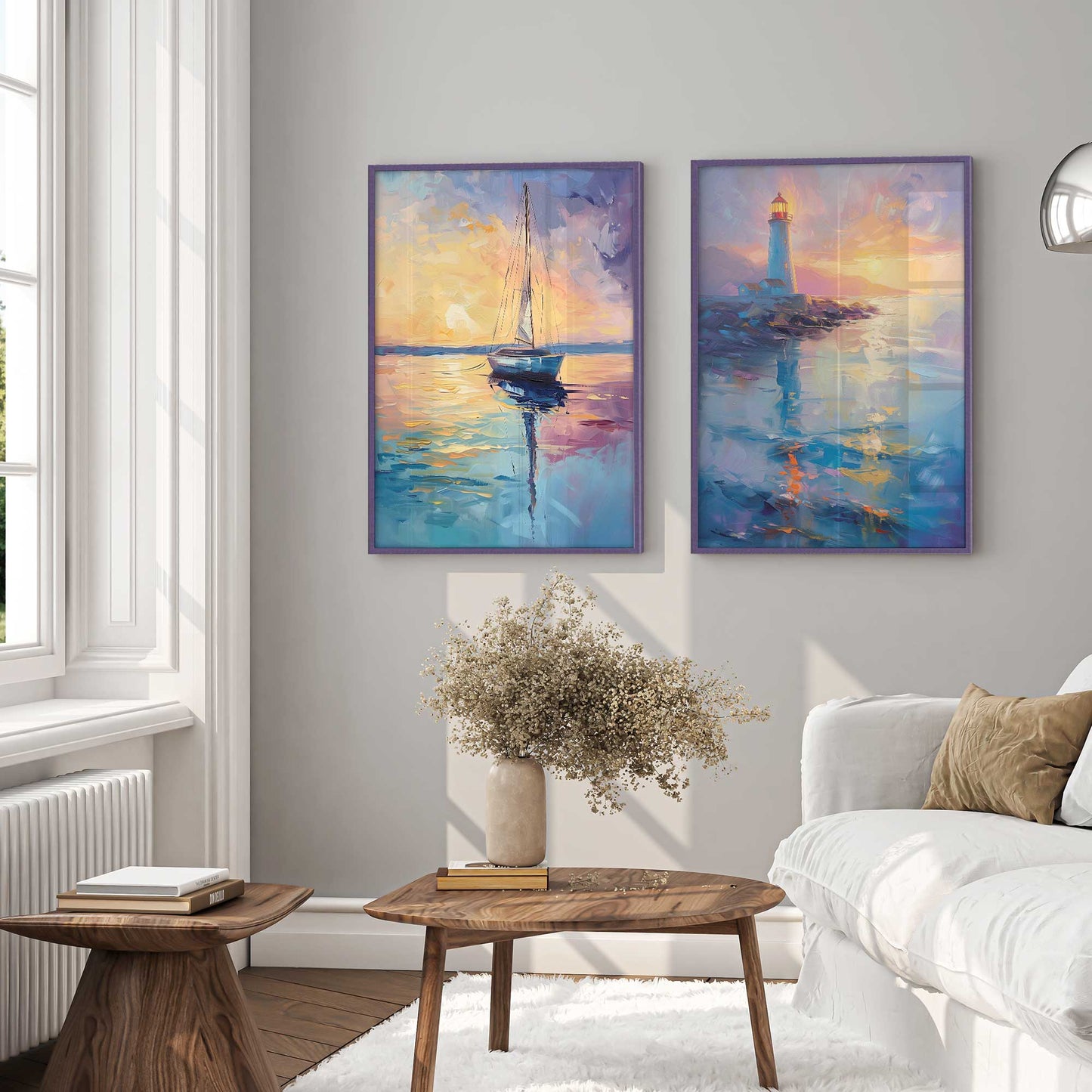 Sunset Sail Set of 2 Print on Archival Matte Paper
