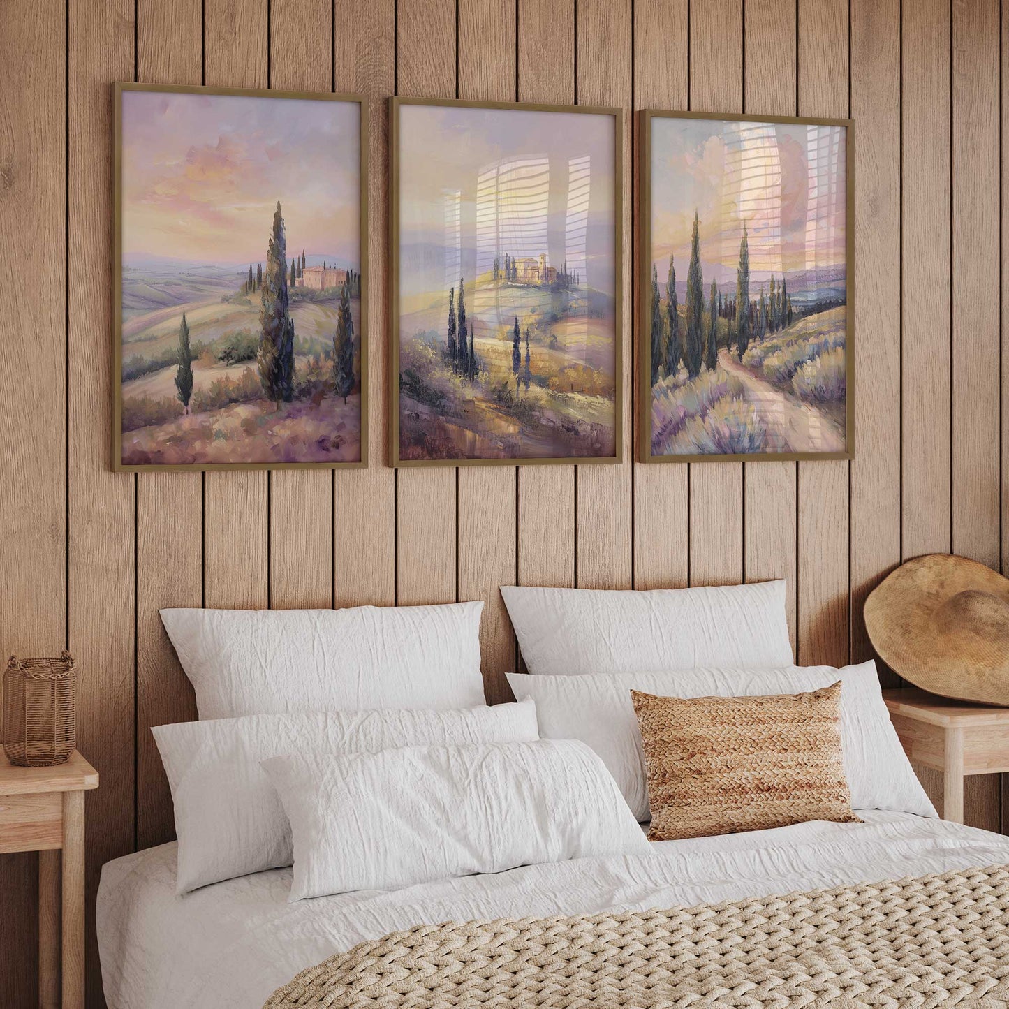 Tuscan Sunrise Splendor Set of 3 Print on Archival Matte Paper