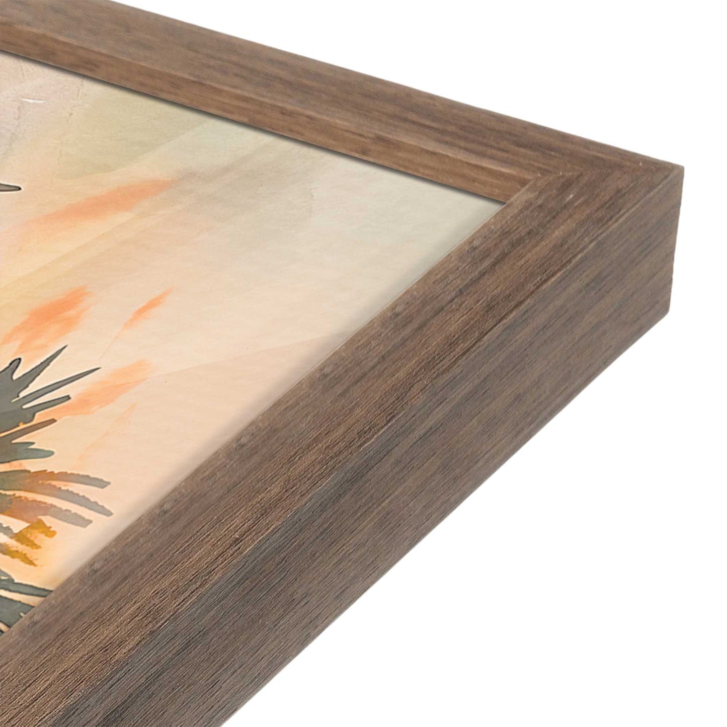 [Color:Walnut], Picture of art in a Walnut frame at an angle