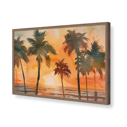 [Color:Walnut], Picture of art in a Walnut frame of the corner