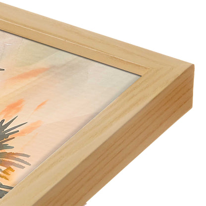 [Color:American Maple], Picture of art in a American Maple frame at an angle