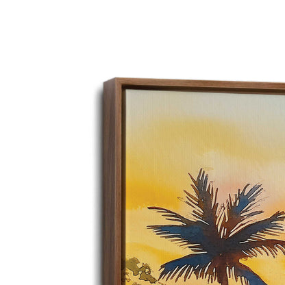 [Color:Walnut], Picture of art in a Walnut frame at an angle