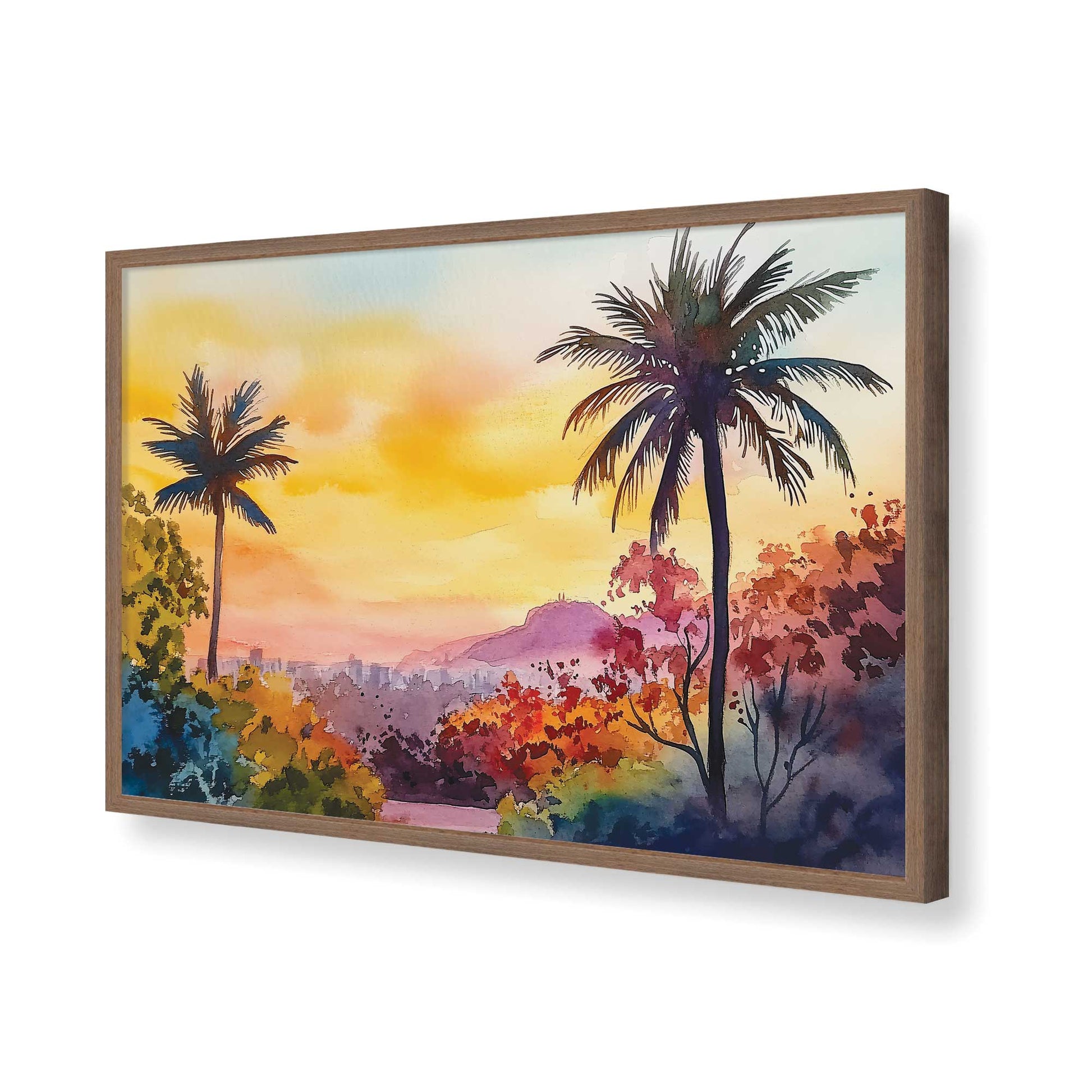 [Color:Walnut], Picture of art in a Walnut frame of the corner