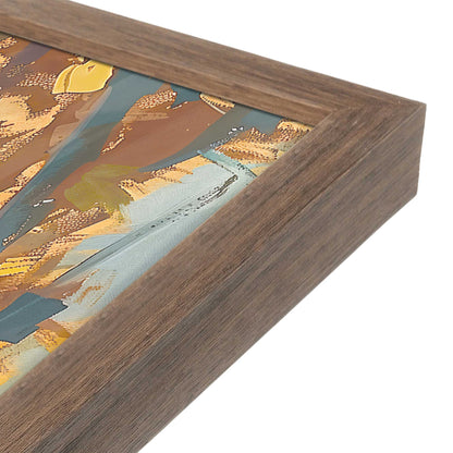 [Color:Walnut], Picture of art in a Walnut frame at an angle