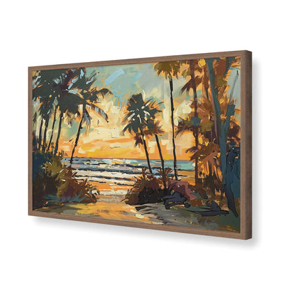 [Color:Walnut], Picture of art in a Walnut frame of the corner