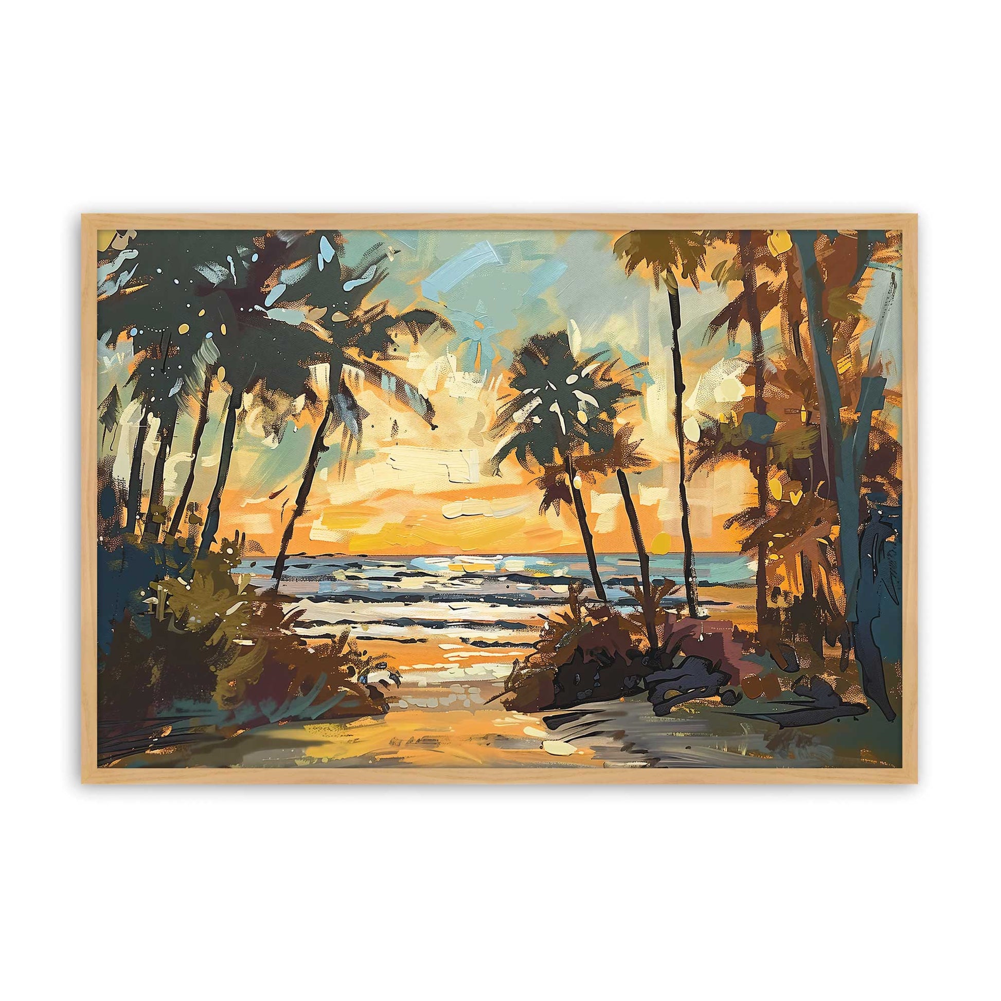 [Color:American Maple], Picture of art in a American Maple frame