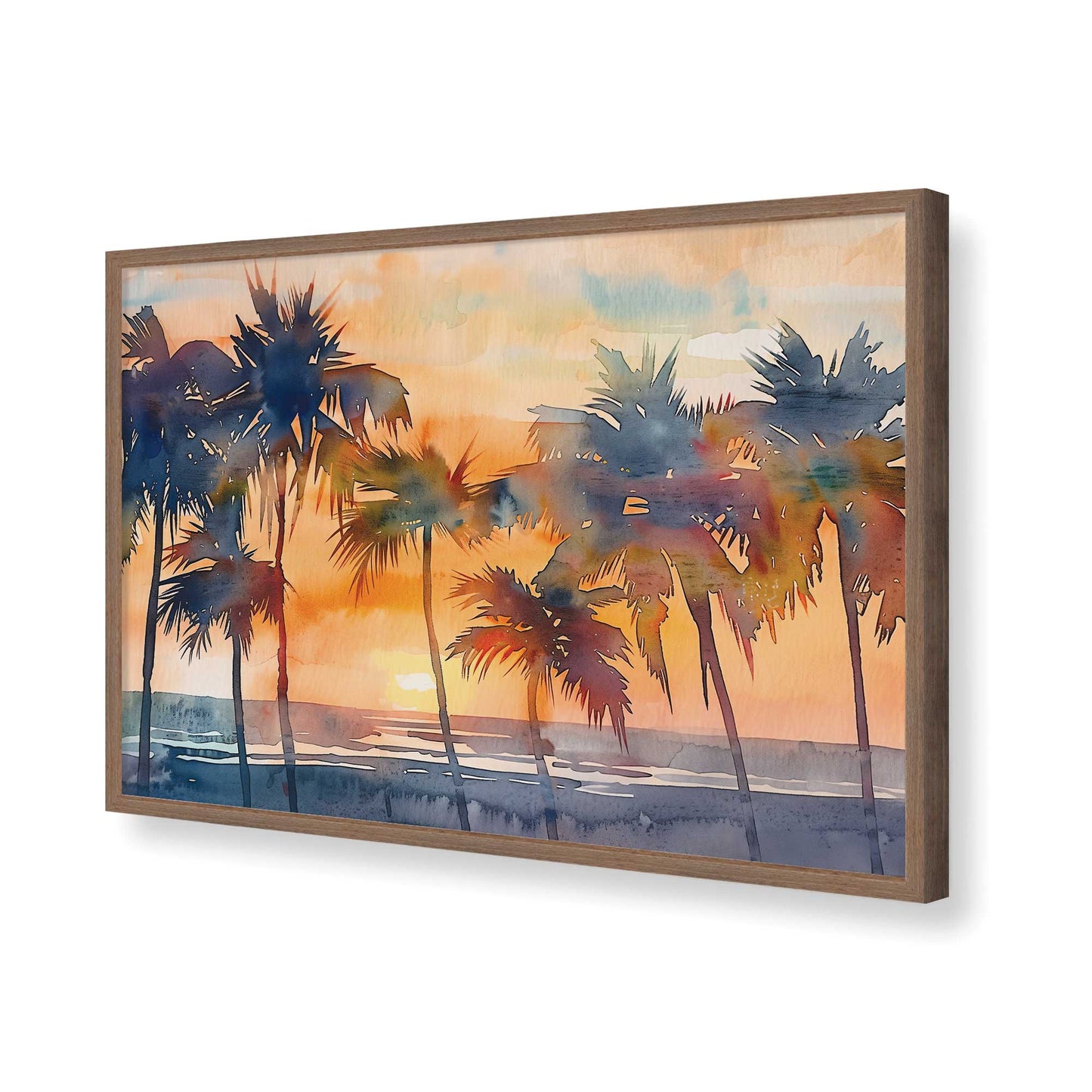 [Color:Walnut], Picture of art in a Walnut frame of the corner