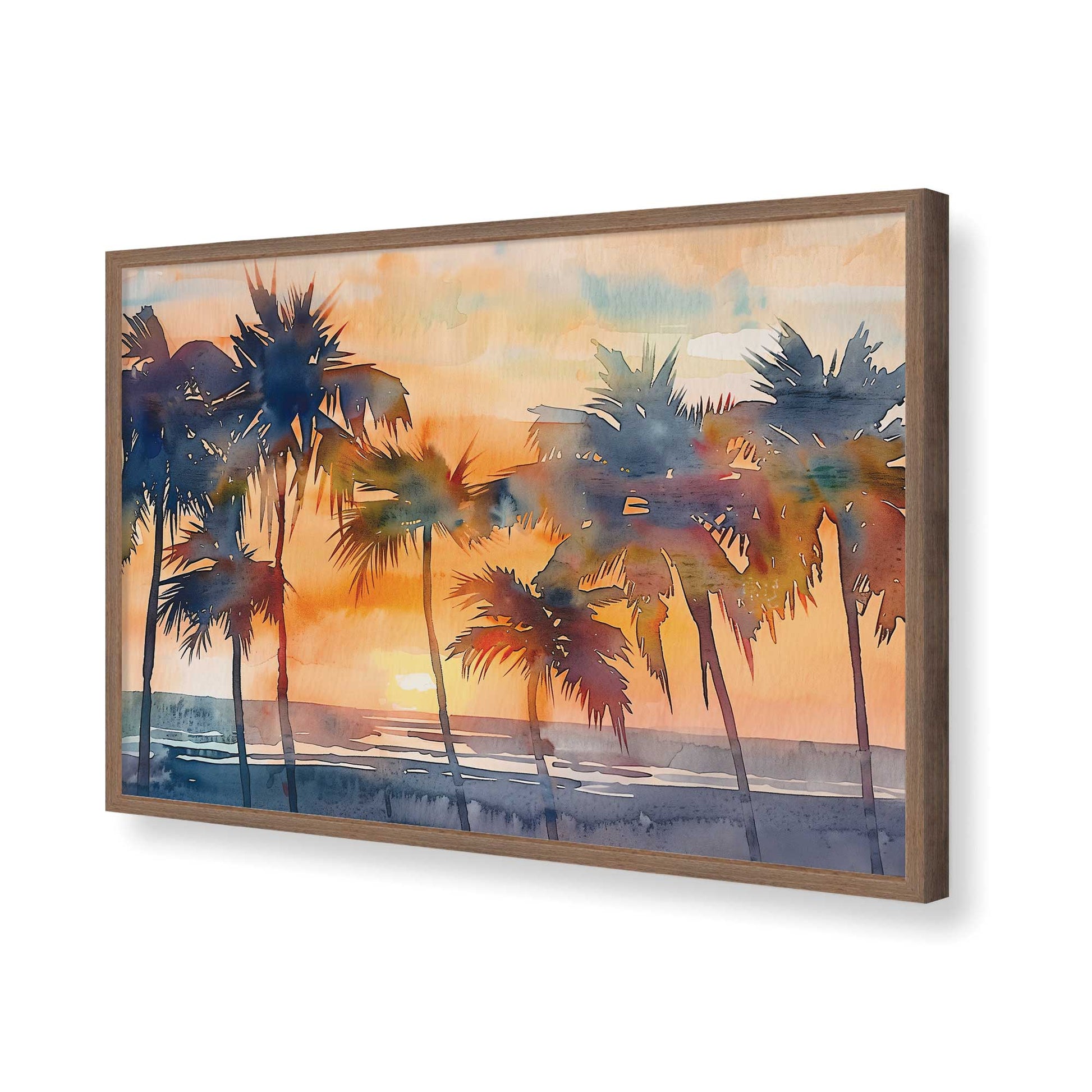 [Color:Walnut], Picture of art in a Walnut frame of the corner