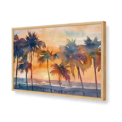 [Color:American Maple], Picture of art in a American Maple frame of the corner