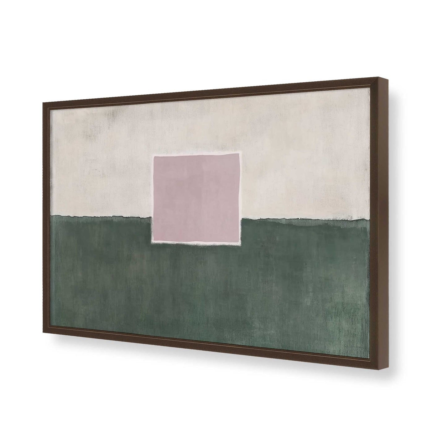 [Color:Brown], Picture of art in a Brown frame of the corner
