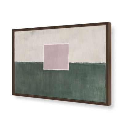 [Color:Brown], Picture of art in a Brown frame of the corner