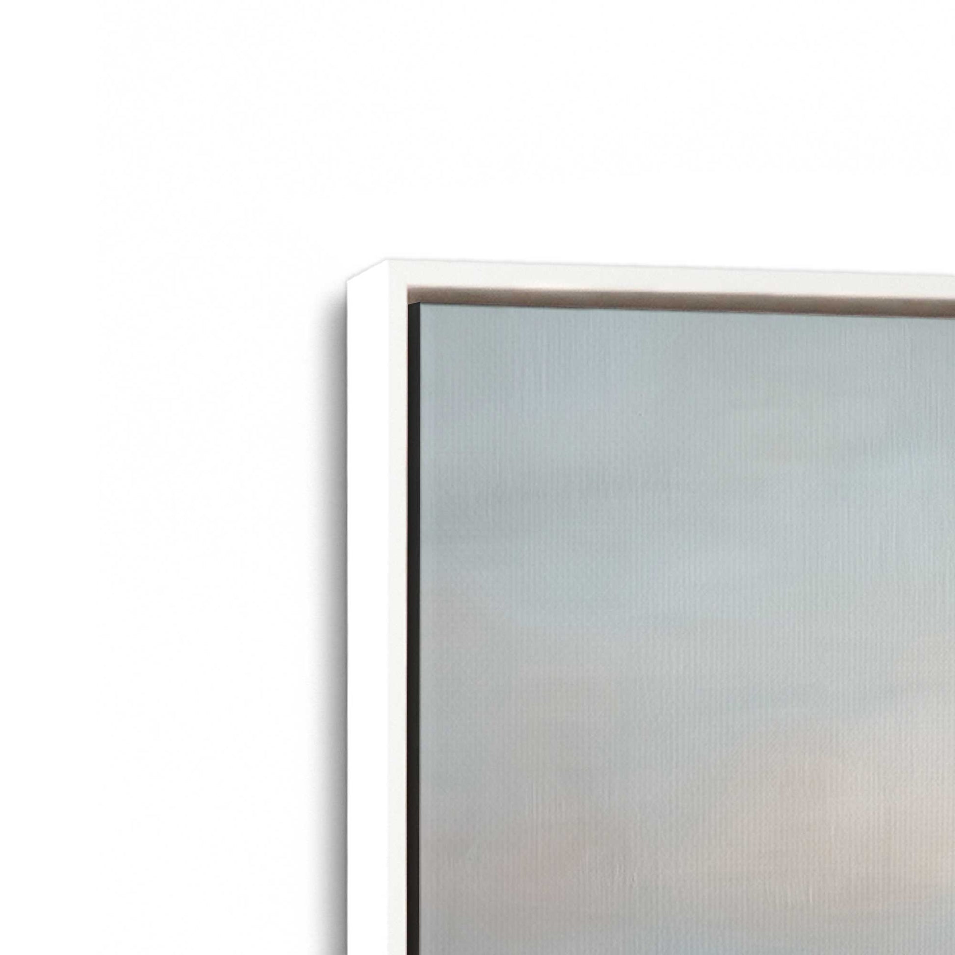 [Color:Opaque White], Picture of art in a White frame at an angle
