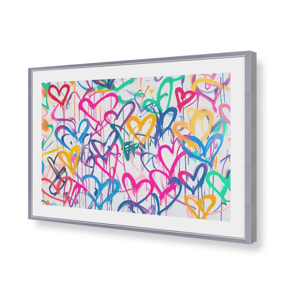 [Color:Polished Chrome], Picture of art in a Polished Chrome frame of the corner