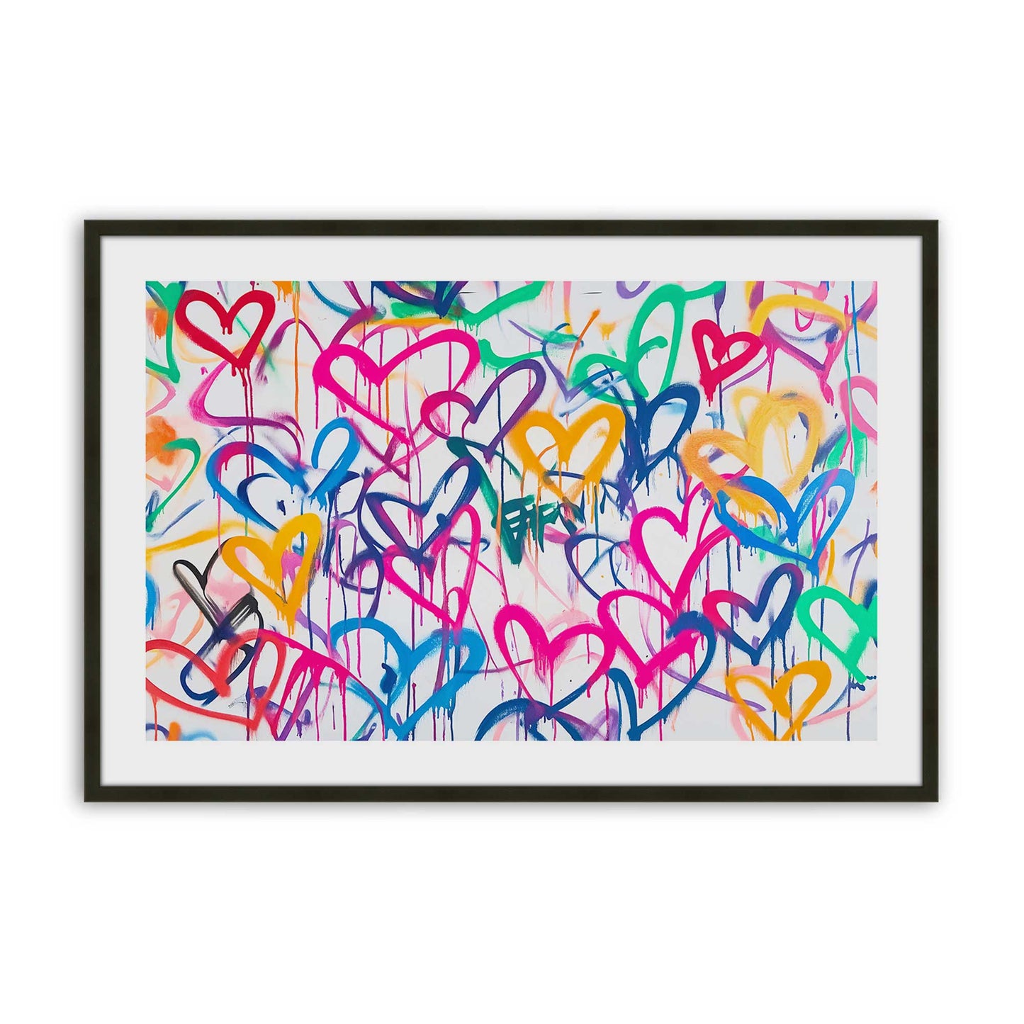 [Color:Satin Black], Picture of art in a Satin Black frame