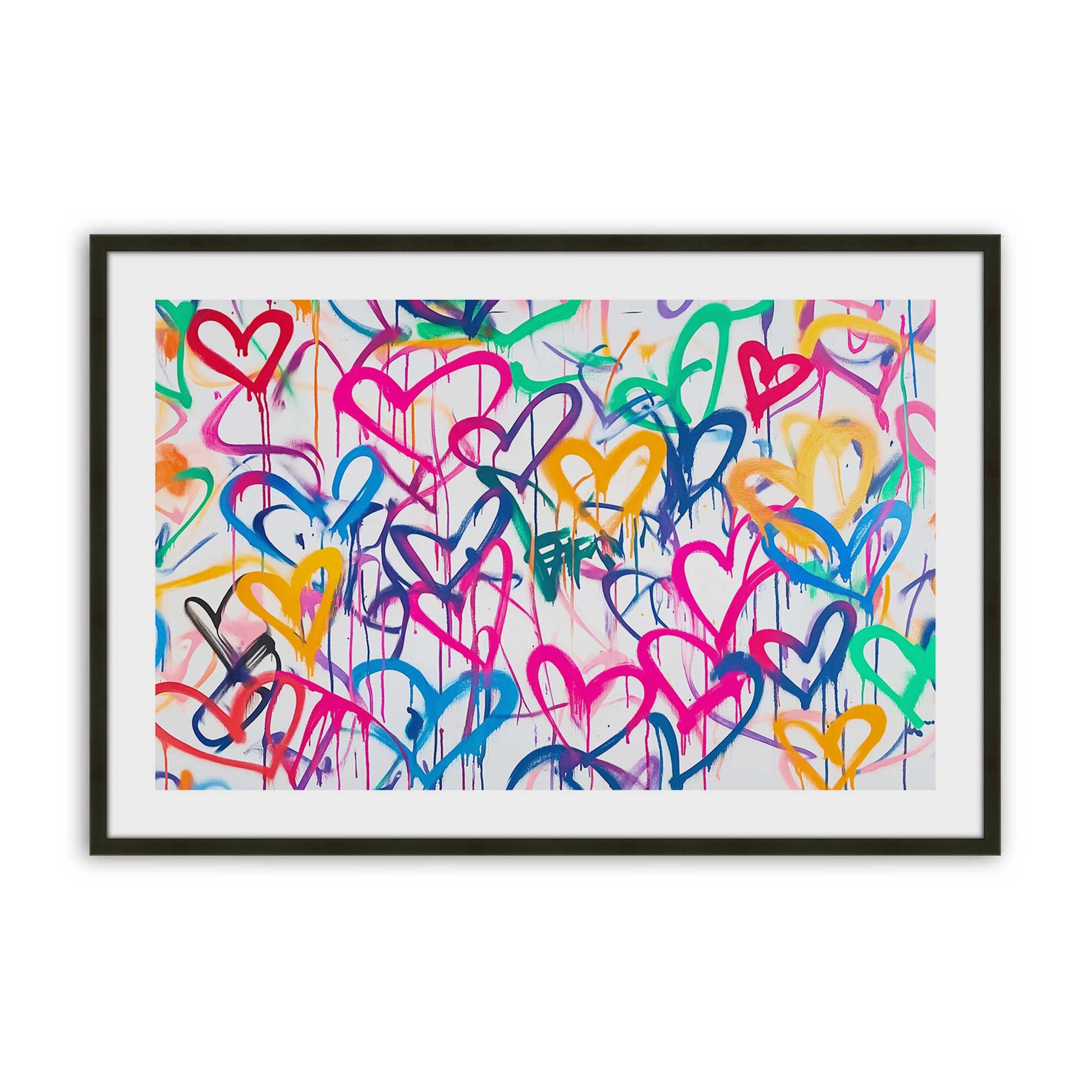 [Color:Satin Black], Picture of art in a Satin Black frame