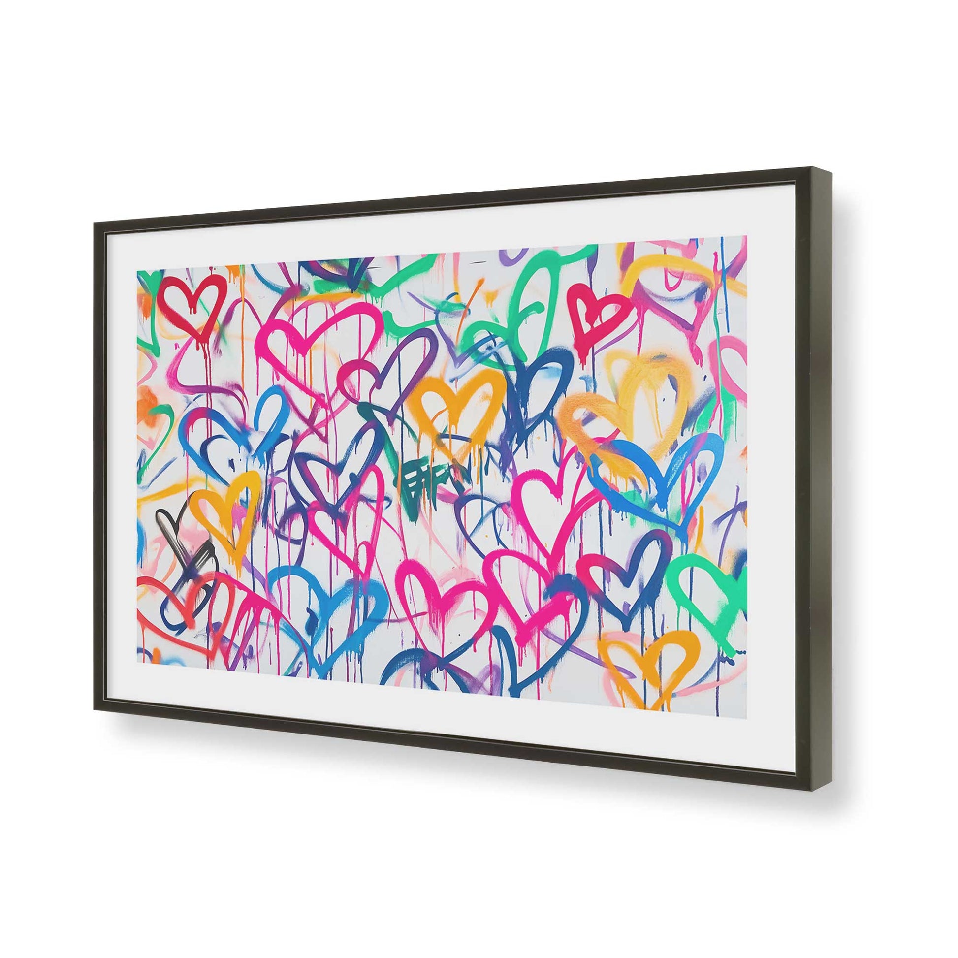 [Color:Satin Black], Picture of art in a Satin Black frame of the corner