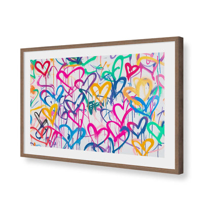 [Color:Walnut], Picture of art in a Walnut frame of the corner